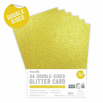 A4 Double Sided Glitter Pack GOLD