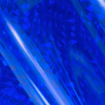 726054 Blue triangular -iridescent- CC heat activated foil