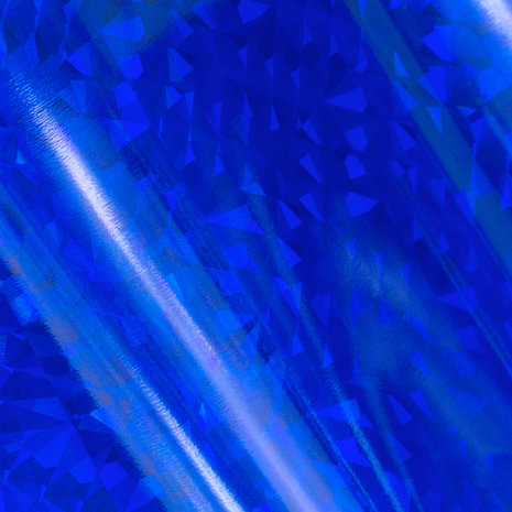 726054 Blue triangular -iridescent- CC heat activated foil