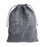Medium Jute Look Zakje Antraciet 15x20cm
