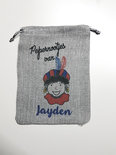 Medium Jute Look Zakje Zilver Grijs 15x20cm