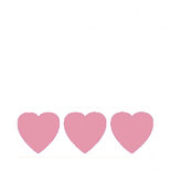 Confetti Hart 6mm Roze