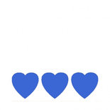Confetti Hart 6mm Blauw