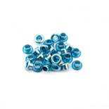 Eyelets metallic light blue
