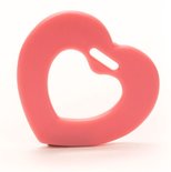 Bijtring hart set van 2st. roze