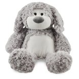 Knuffel Hond Grijs Met Rits ca. 40cm (op=op)