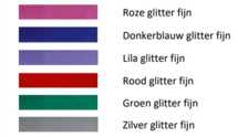 Fun & Kentekenplaat met rand 52x11cm Glitter Kleuren