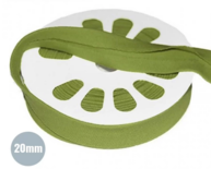 Tricot Biaisband 20mm Olijf