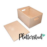 Houten Doos/Opbergkist Met Schuifdeksel Middel