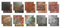 12" X 12" Premium gummed Paper Pad Metal Textures