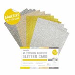 A5 Premium Adhesive Glitter Cardstock MIXED