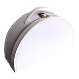 28cm koffertje half rond wit