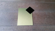 Naambord goud look - zwart ruitje