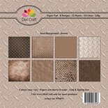 15x15cm Paper Pad Steel Background Brown