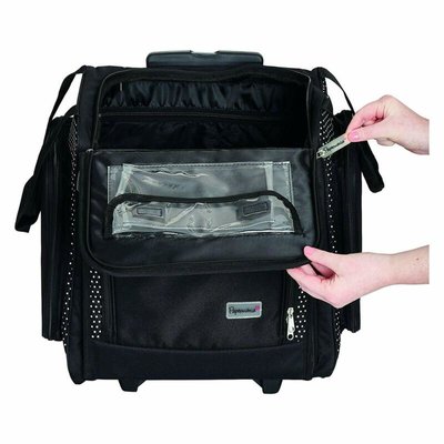 Wheelable Craft Tote Liquorice Dot