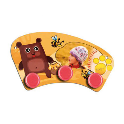 Sublimatie Mini hanger - kapstok MDF met rode knopjes