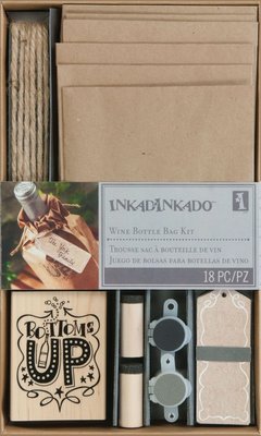 Inkadinkado DIY kit wine bottle bag