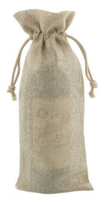 Wijnzak Jute Look 15x38cm Naturel