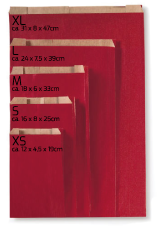 Paper Gift Bags Red XS (10st.)