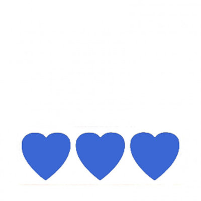 Confetti Hart 6mm Blauw