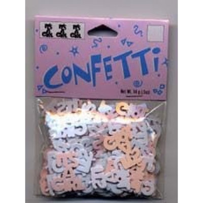 Confetti It's a Girl roze/wit