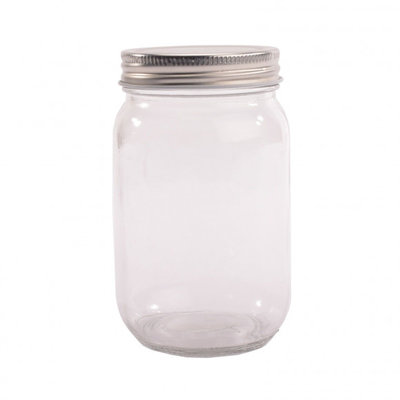 Glazen pot met schroefdeksel