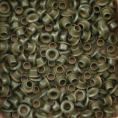 Eyelets antiek groen