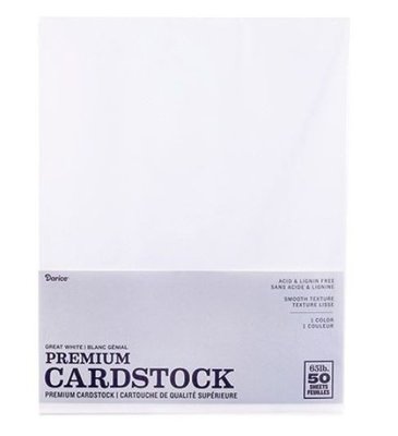 Darice Core´Dinations Smooth Premium Cardstock White A4