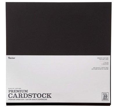 Darice Core´Dinations Smooth Premium Cardstock Black Cat 30,5 x 30,5cm