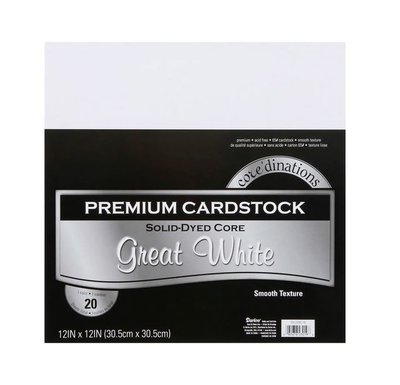 Darice Core´Dinations Smooth Premium Cardstock White 30,5 x 30,5cm