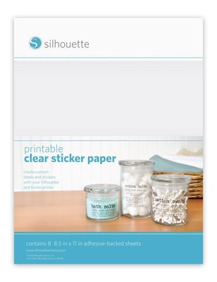 Silhouette printable clear sticker paper