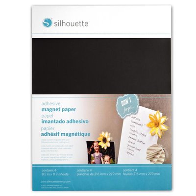 Silhouette magnet paper adhesive