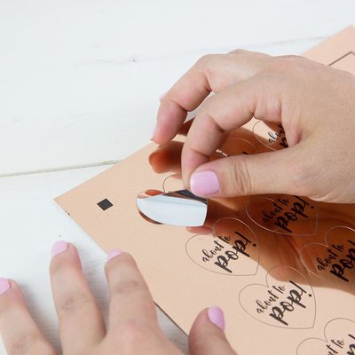 Silhouette rose gold foil