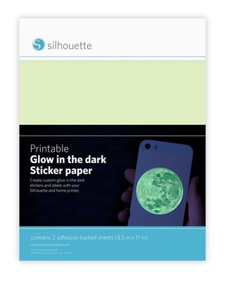 Silhouette printable glow in the dark sticker paper
