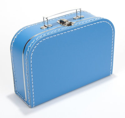 25cm koffertje aqua blauw