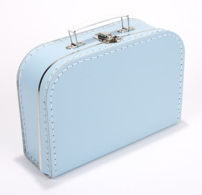 20cm koffertje baby blauw