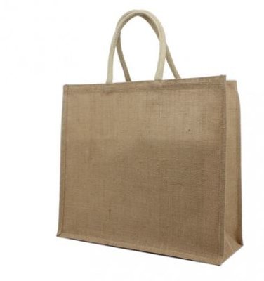 Jute tas klein 30+20x30cm
