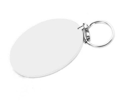 Sublimatie sleutelhanger kunststof ovaal 8 x 5,5cm