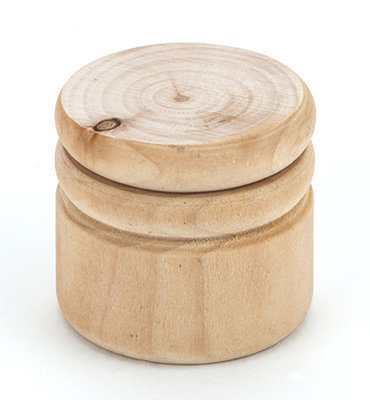 Tandendoosje hout rond