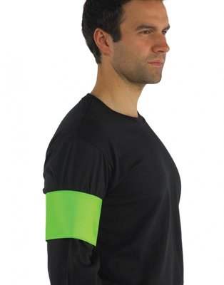 Fluor sport print armband lime mt. S/M