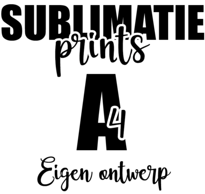 Sublimatie print A4 eigen ontwerp