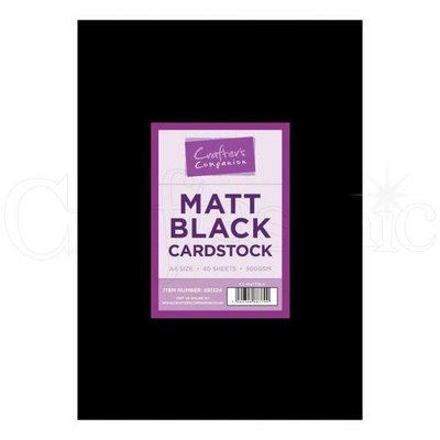 A4 Matt Black Cardstock